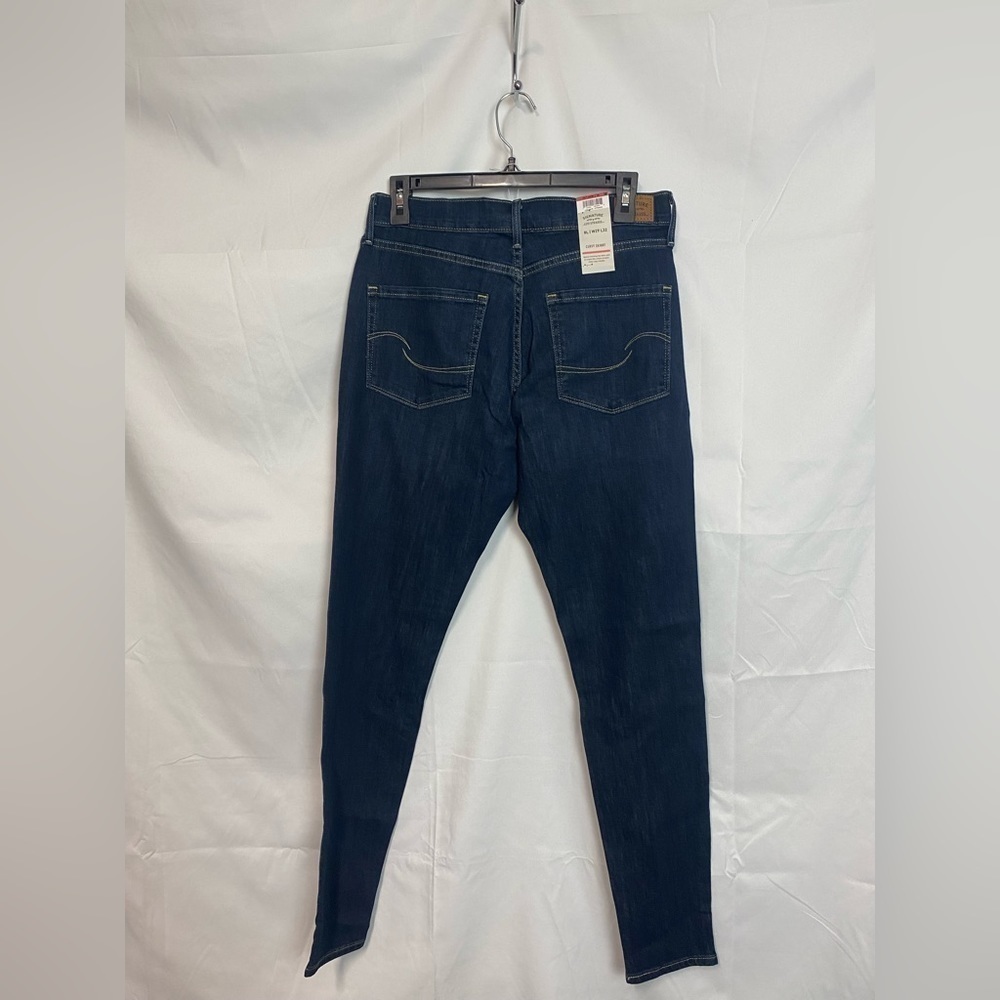 SIGNATURE Levi Strauss dark blue mid rise skinny jeans - Picture 3 of 4